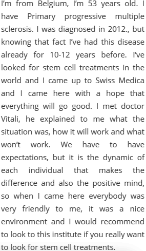 Patient with Multiple Sclerosis story